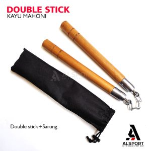 Double Stick Kayu 30cm + Sarung